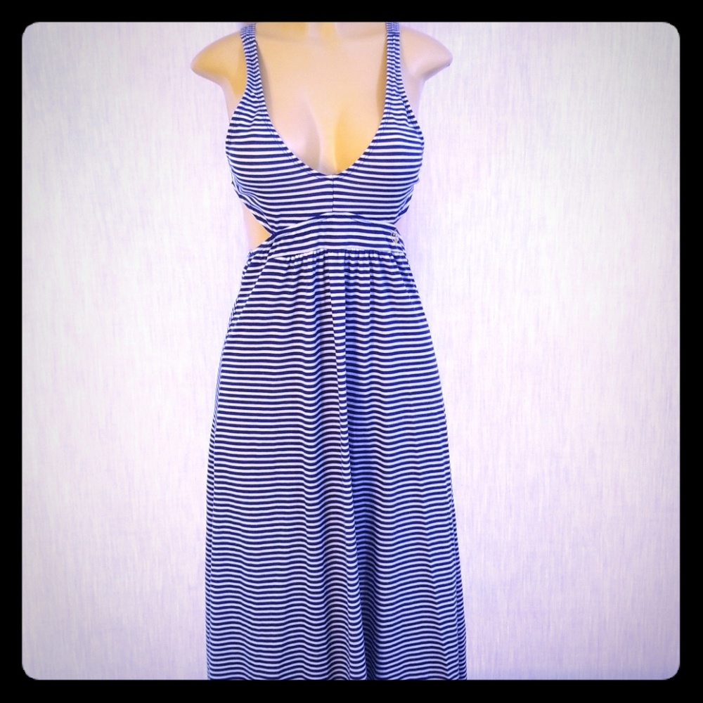 Navy stripped Maxi Dress